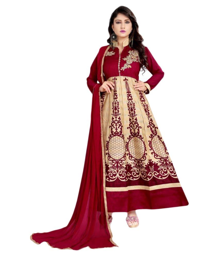 Style India Fab Multicoloured Bhagalpuri Silk Dress Material - Buy ...