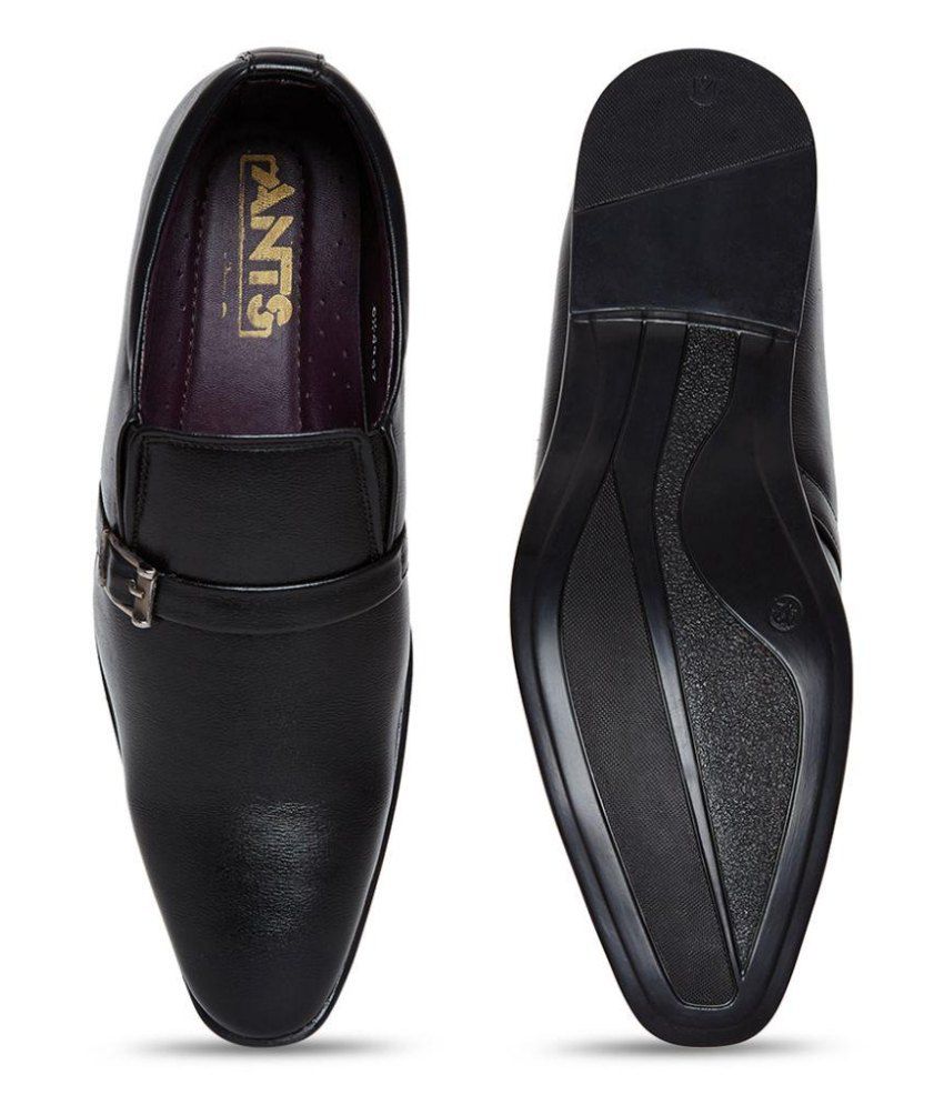 Ants Black Monk Strap Genuine Leather Formal Shoes Price in India- Buy ...