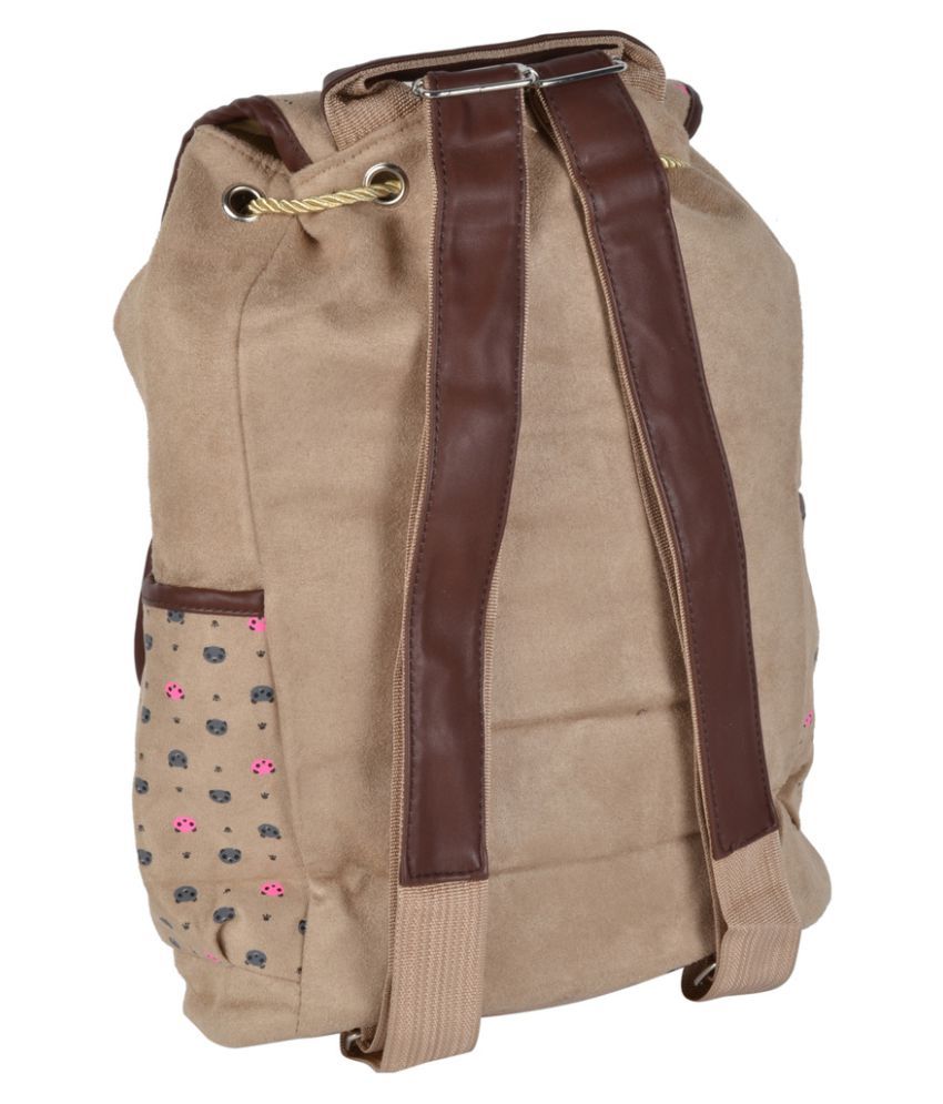 Kleio Brown Suede Backpack Buy Kleio Brown Suede Backpack Online at