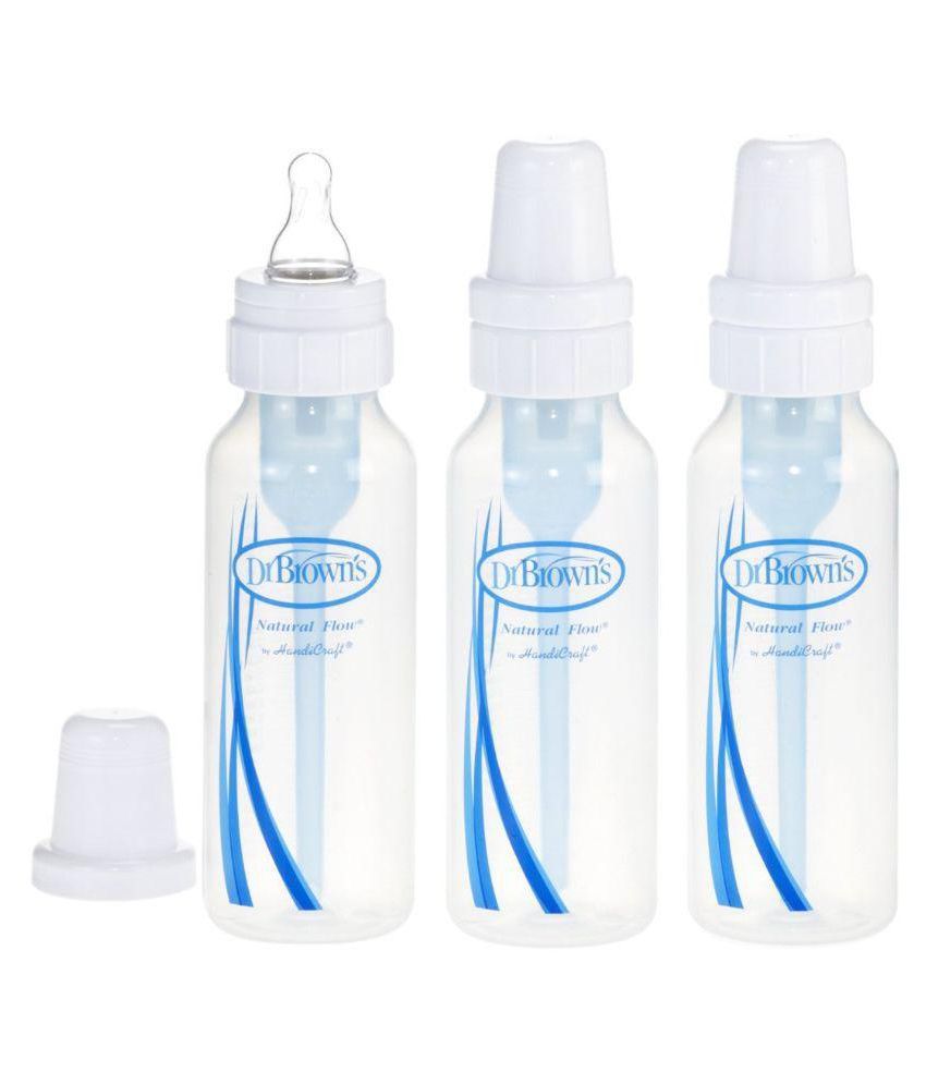     			Dr Browns - Transparent 240 ml Feeding Bottle (Pack of 3)