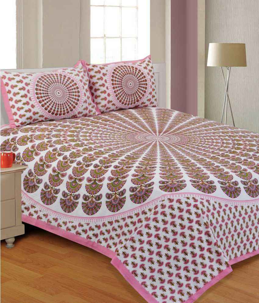     			Uniqchoice Double Cotton Printed Bed Sheet