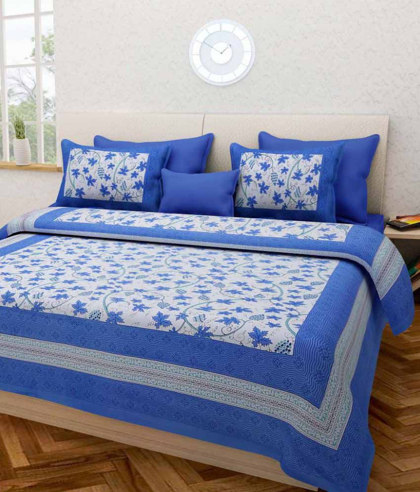    			UniqChoice Double Cotton Floral Bed Sheet