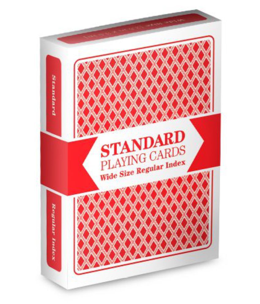 Red Deck, Wide Size, Plastic Coated, Standard Playing Cards by Brybelly Buy Red Deck, Wide