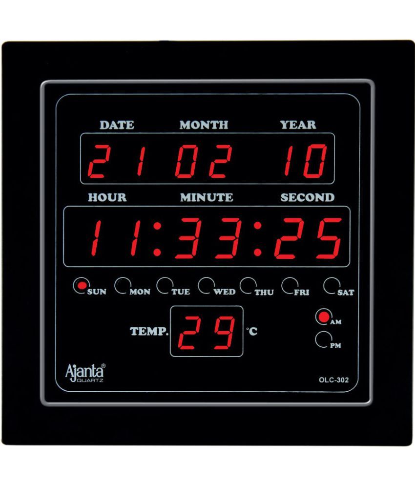 Ajanta Square Digital Wall Clock - SachRetails-302 0