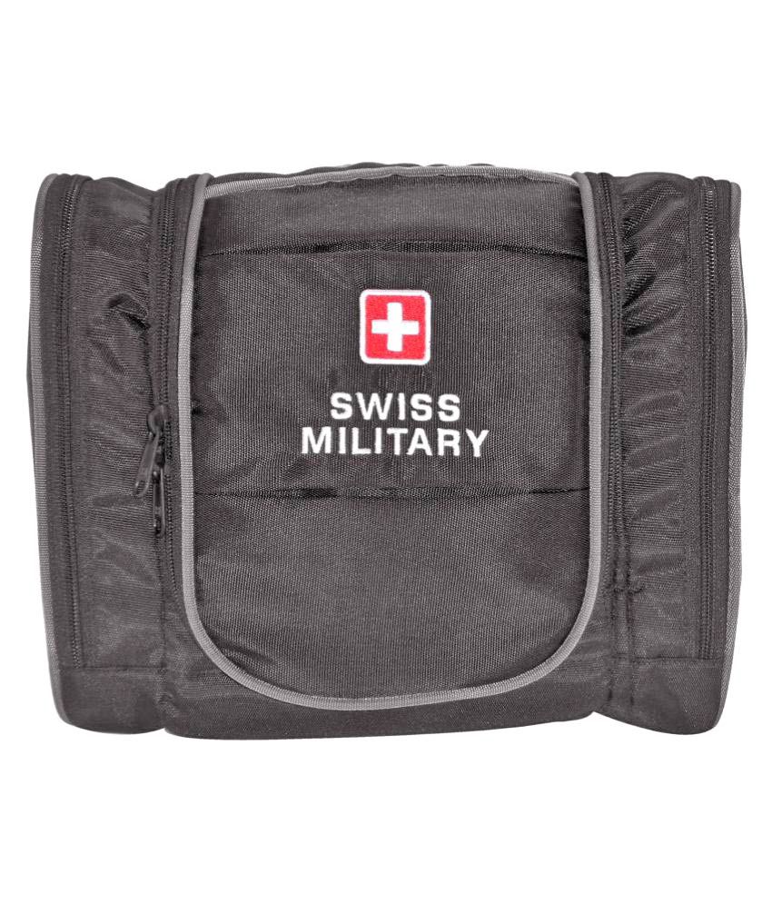     			Swiss Military Black Toiletry Bag/ Travel Kit