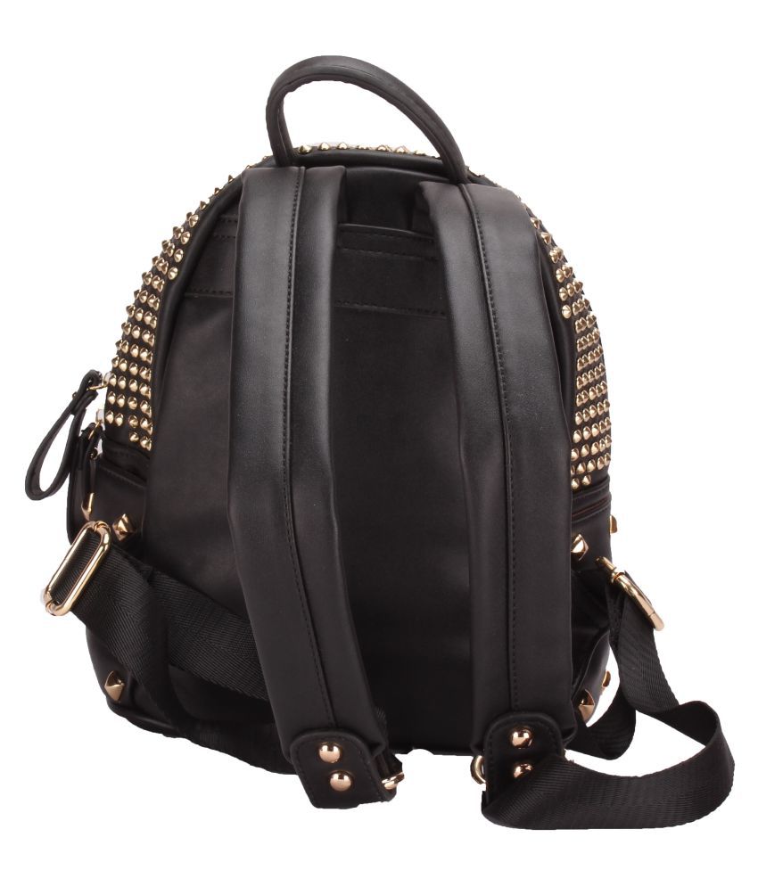 Senora Black Faux Leather Backpack - Buy Senora Black Faux Leather Backpack Online at Best ...
