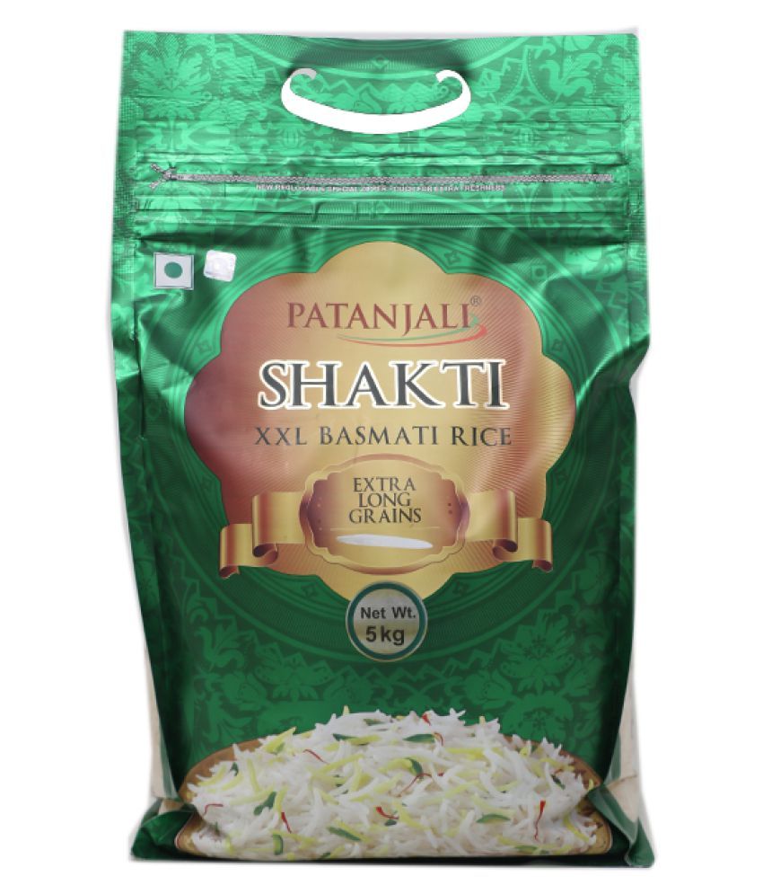 Patanjali Shakti XXL Basmati Rice 5 kg: Buy Patanjali ...