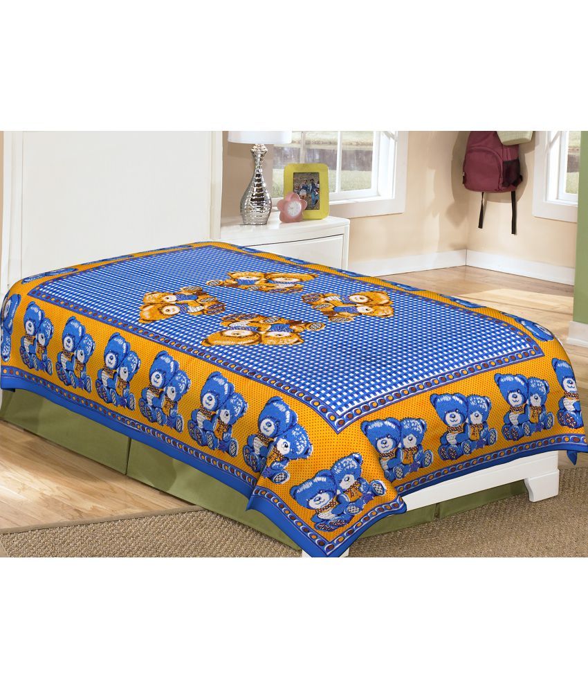 Metro Living Single Cotton Blue Abstract Bed Sheet Buy Metro Living