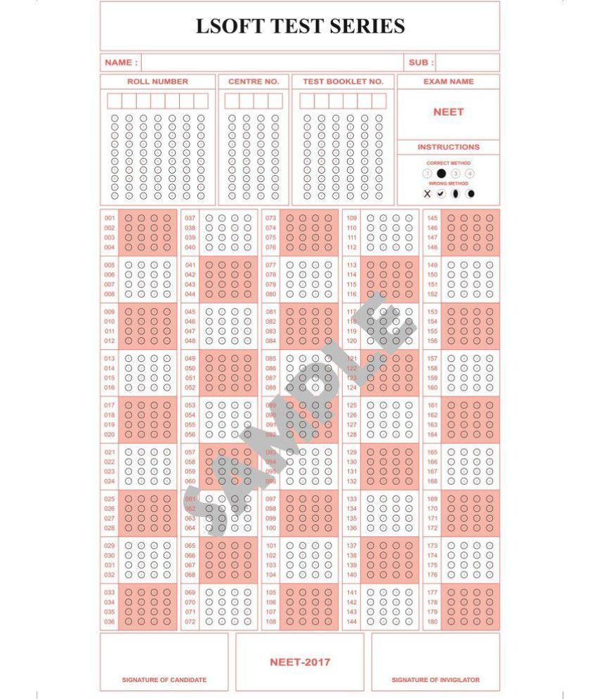 Neet Omr Sheet Download Sample Omr Sheet Pdf For Practice Examsroadcom Images