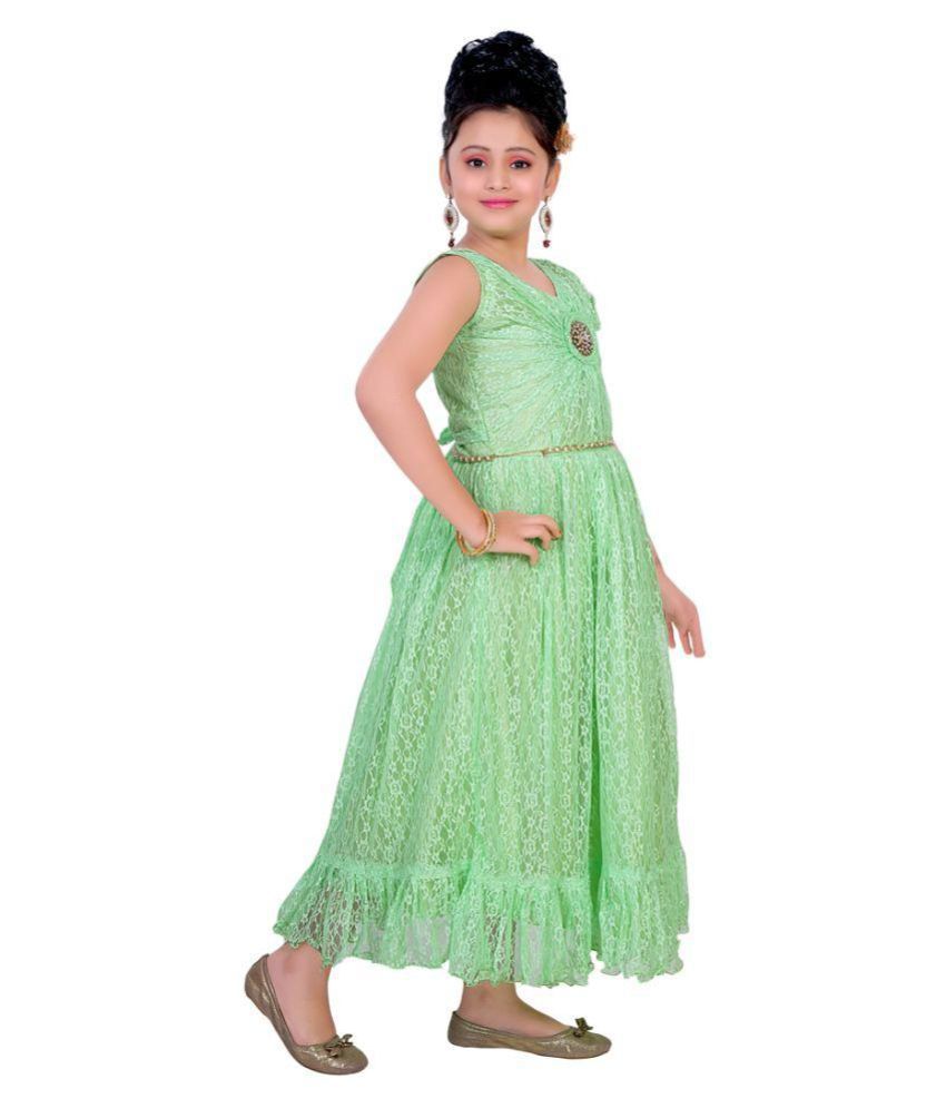 Saarah Sea Green Dress For Girls - Buy Saarah Sea Green Dress For Girls ...