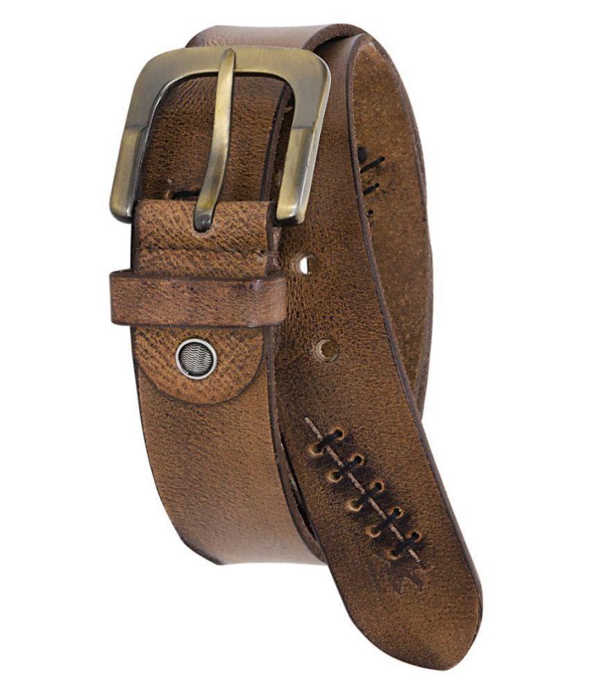 Hornbull Beige Leather Casual Belts: Buy Online at Low Price in India ...