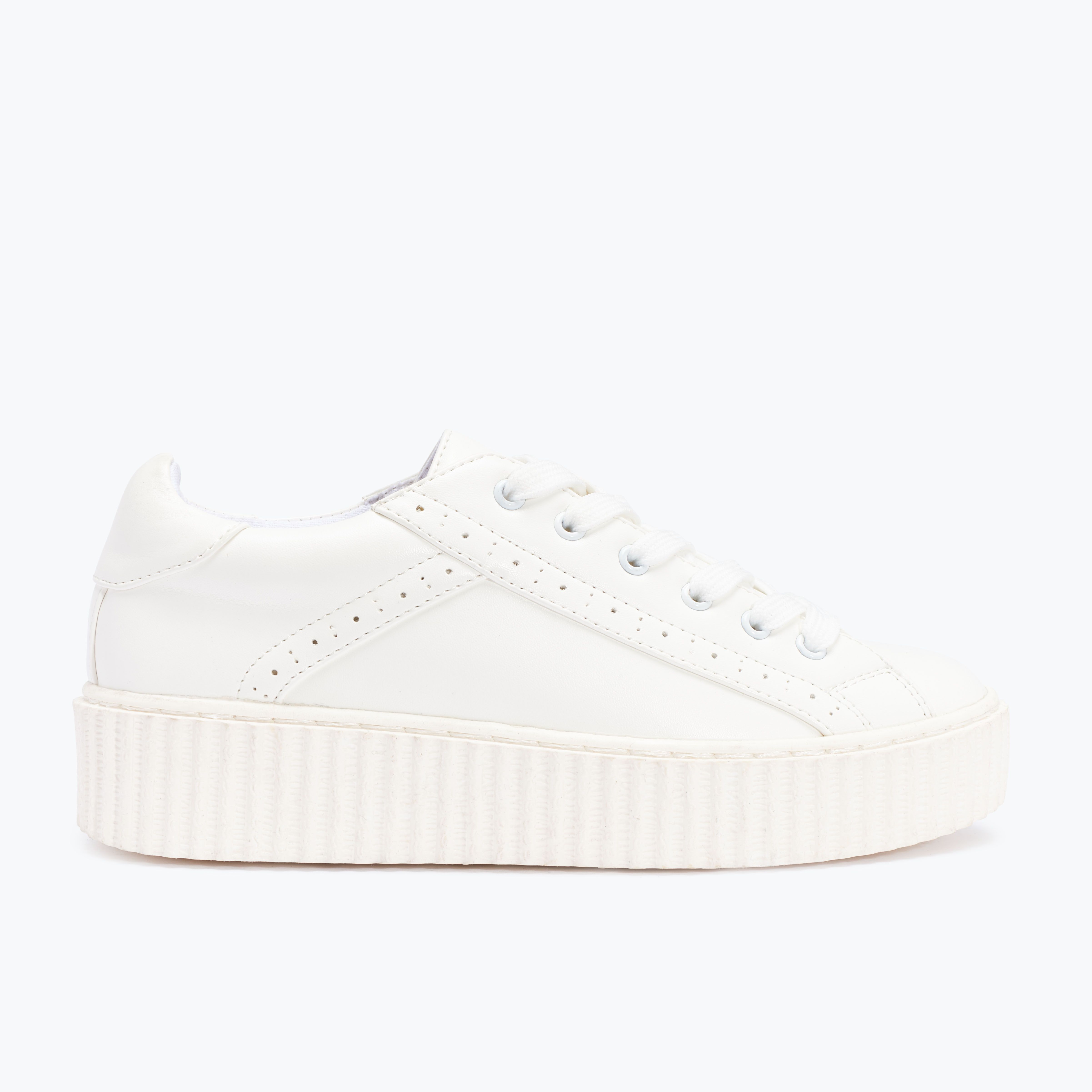 truffle collection white solid sneakers