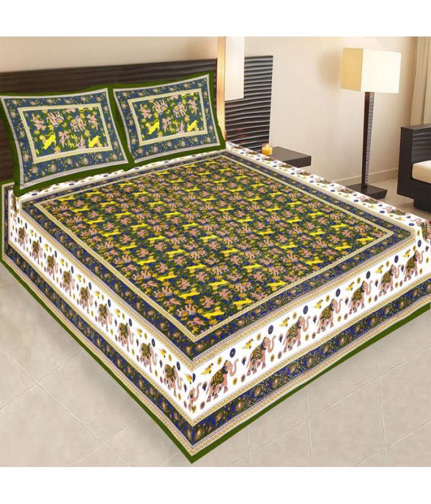 Bedding Bazar King Cotton Multicolor Printed Bed Sheet Set of 8 Buy