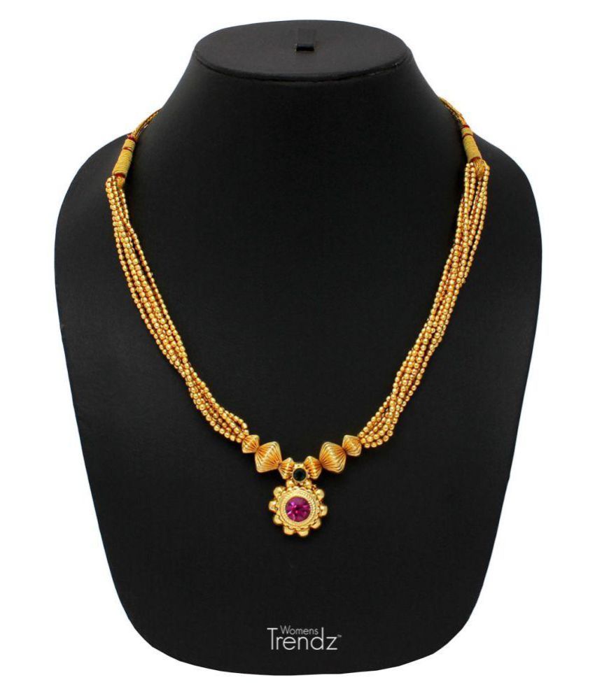 Womens Trendz 24k Gold Plated Alloy Necklace Buy Womens Trendz 24k Gold Plated Alloy Necklace 4250