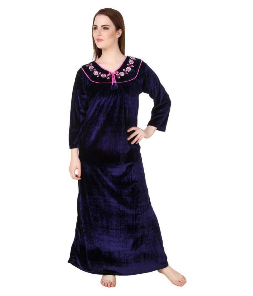 velvet nighty design