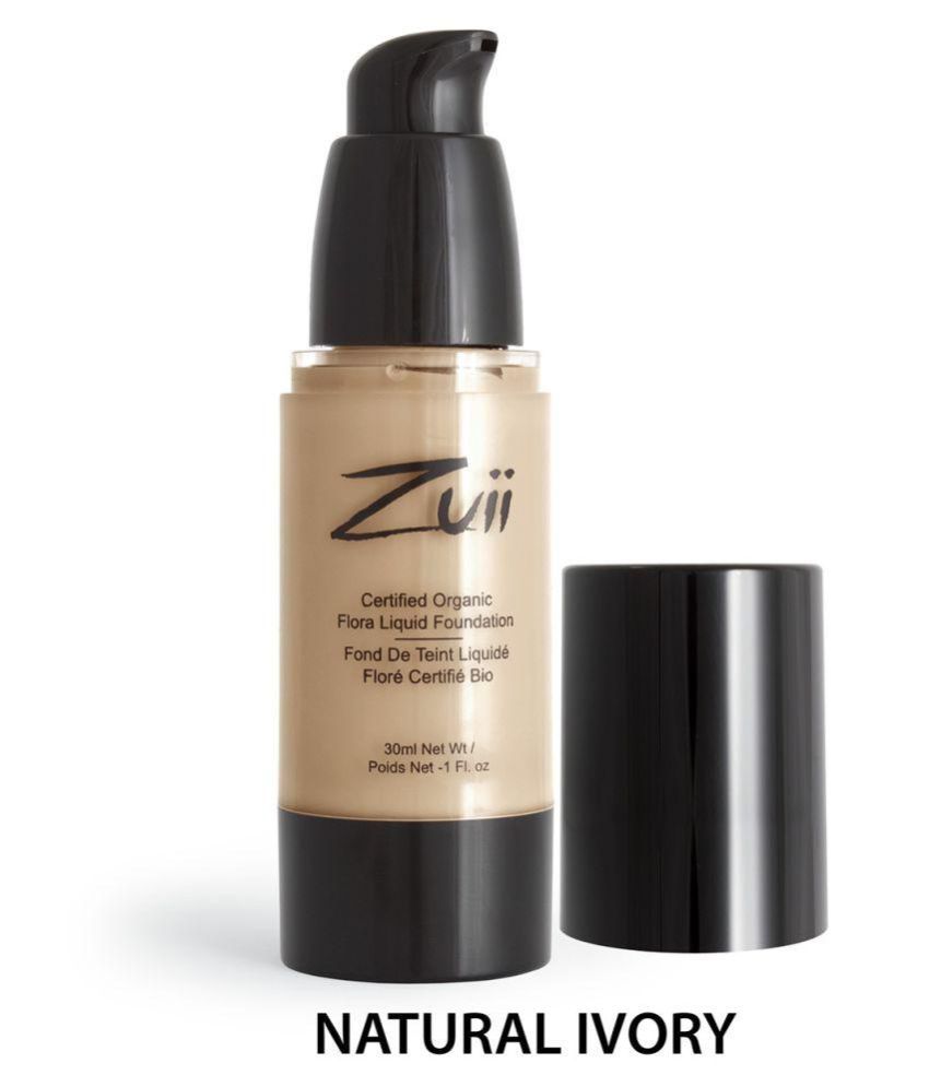 Zuii Organic Liquid Foundation Natural Ivory 30 ml: Buy ...