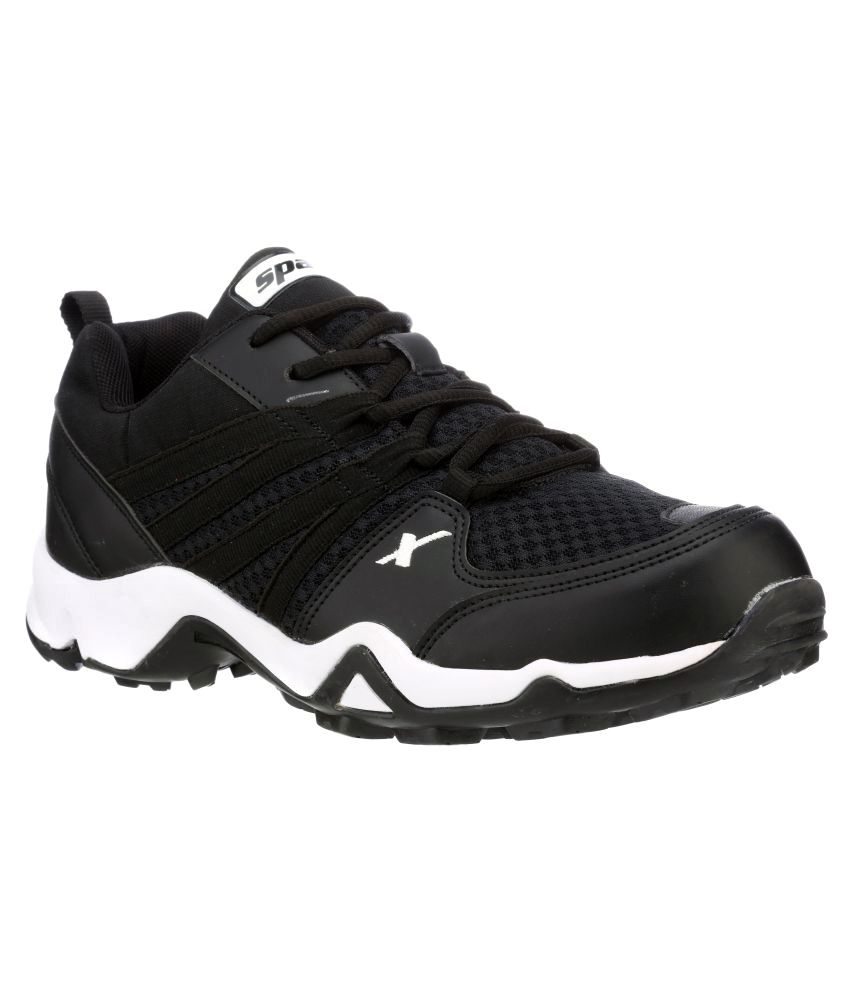 sparx black sports shoes