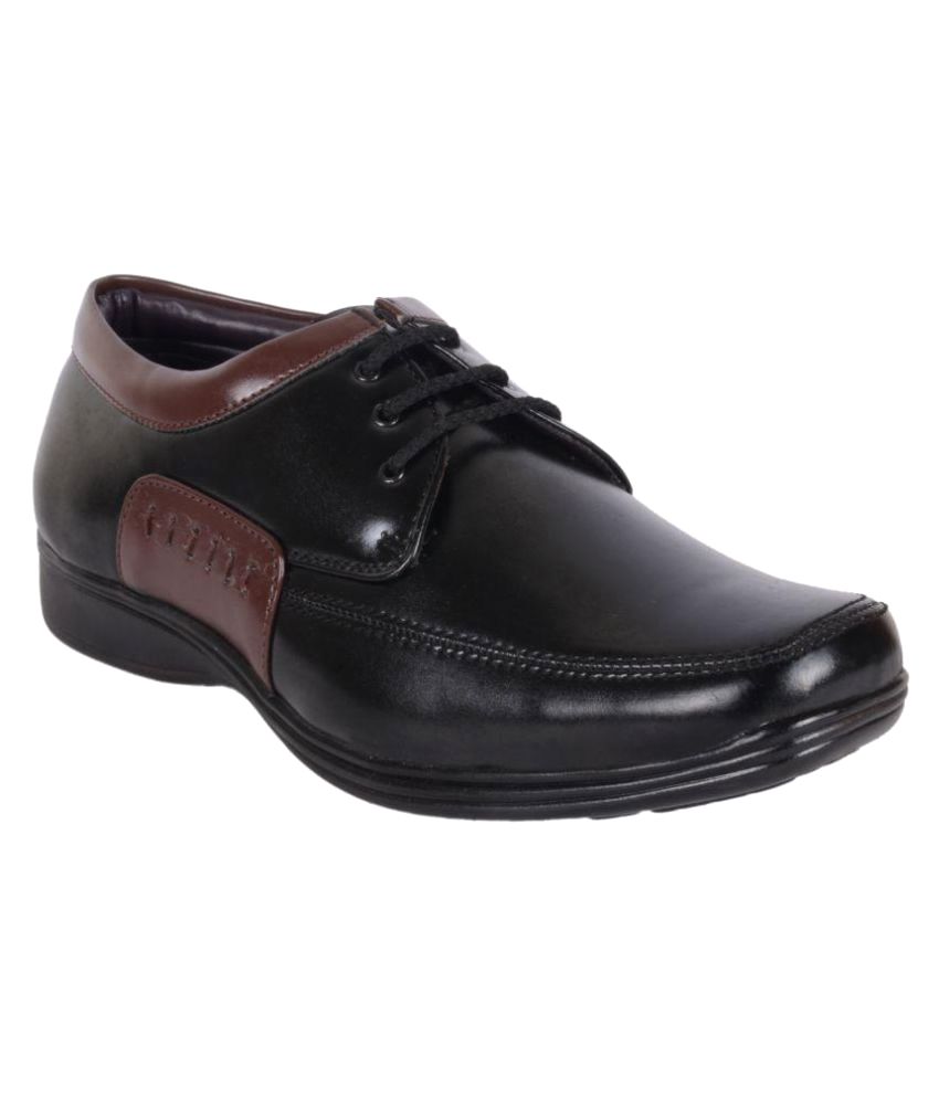     			1Aarow Black Derby Non-Leather Formal Shoes