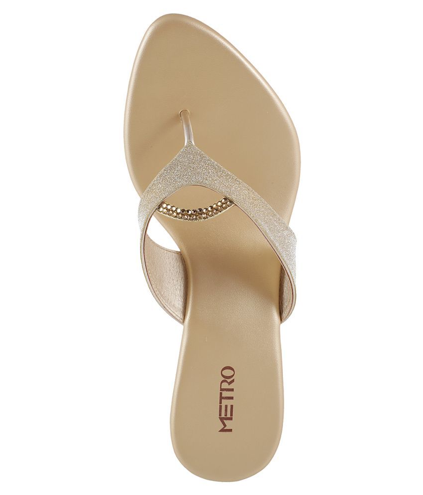 Metro Gold Block Heels Price in India- Buy Metro Gold Block Heels Online at Snapdeal