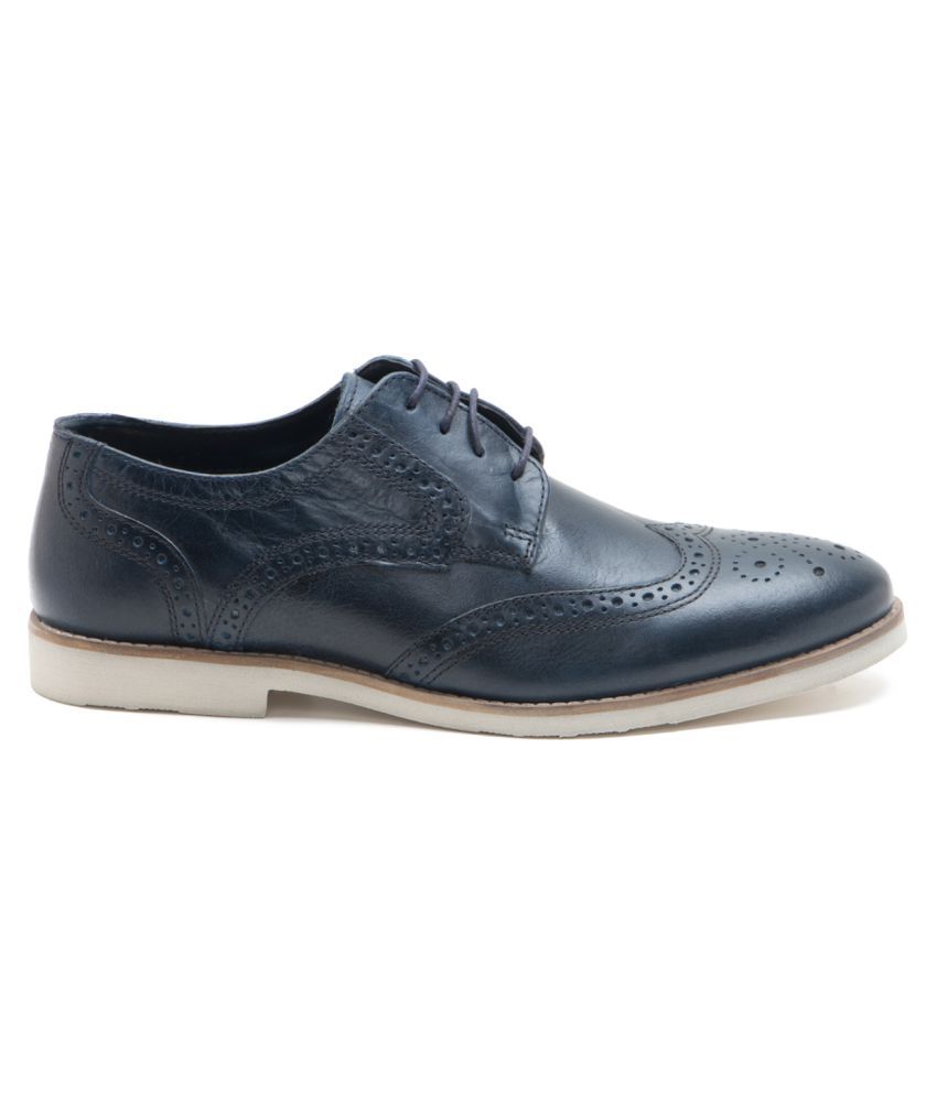 Red Tape Blue Brogue Genuine Leather 