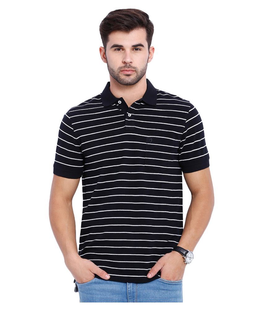 Indian Terrain Black Regular Fit Polo T Shirt - Buy Indian Terrain ...