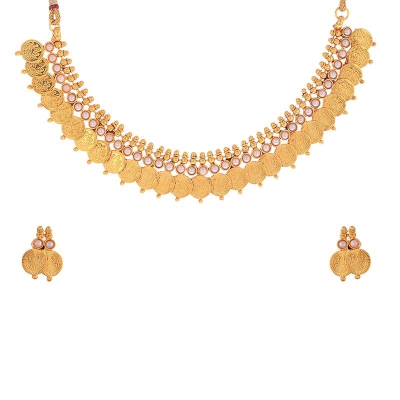     			Zeneme Pearl Gold Plated Necklace