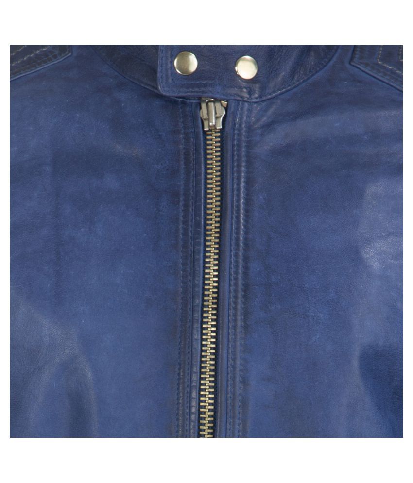 Leder Concepts Blue Leather Jacket Buy Leder Concepts Blue Leather