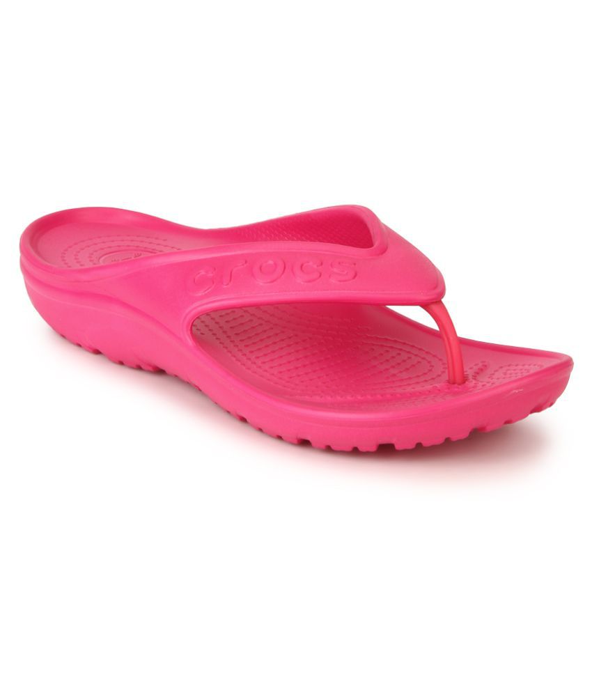 crocs pink slippers