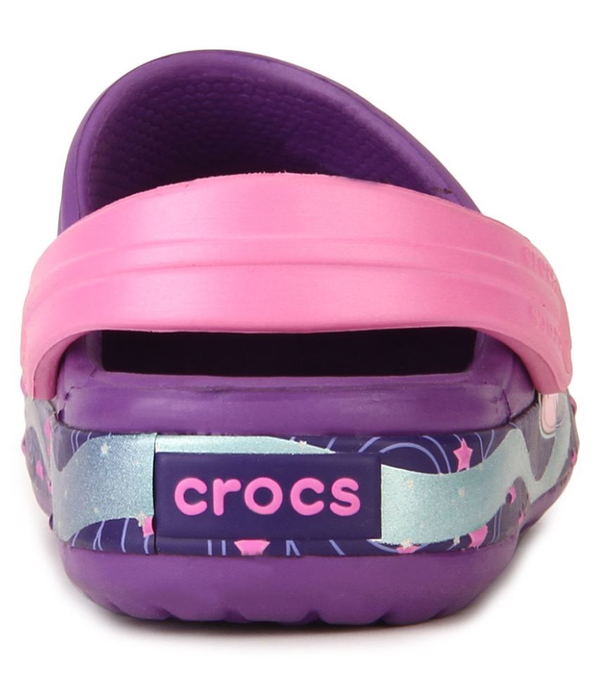 purple insulated crocs