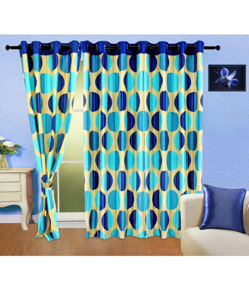 Cortina Single Window Eyelet Curtains Floral Blue Buy Cortina Single Window Eyelet Curtains