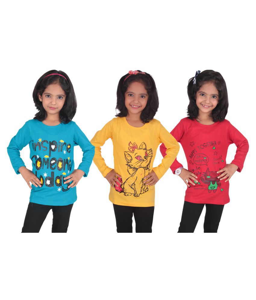     			Diaz Multicolor T-shirts - Pack of 3