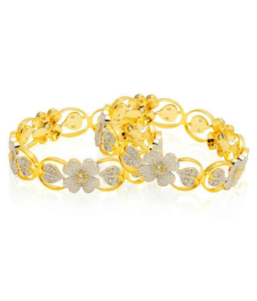 Jewels Galaxy Golden Copper Bangle Set Buy Jewels Galaxy Golden Copper
