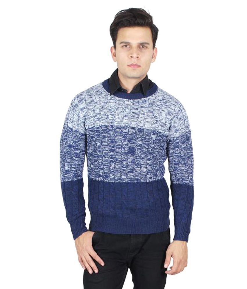     			Kotty Blue Round Neck Sweater