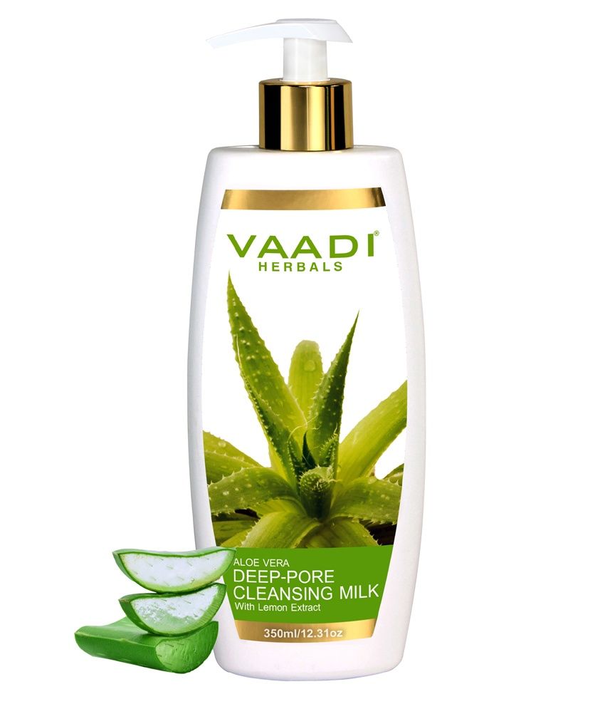 Vaadi Herbals Aloevera Deep Pore Cleansing Milk with Lemon Extract, 350ml OPI- Manicure Scrub - 10 OZ