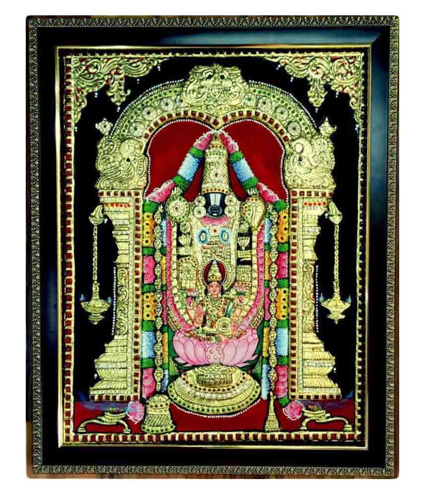 Kum Kum Tanjore Acrylic Painting With Frame Single Piece: Buy Kum Kum ...