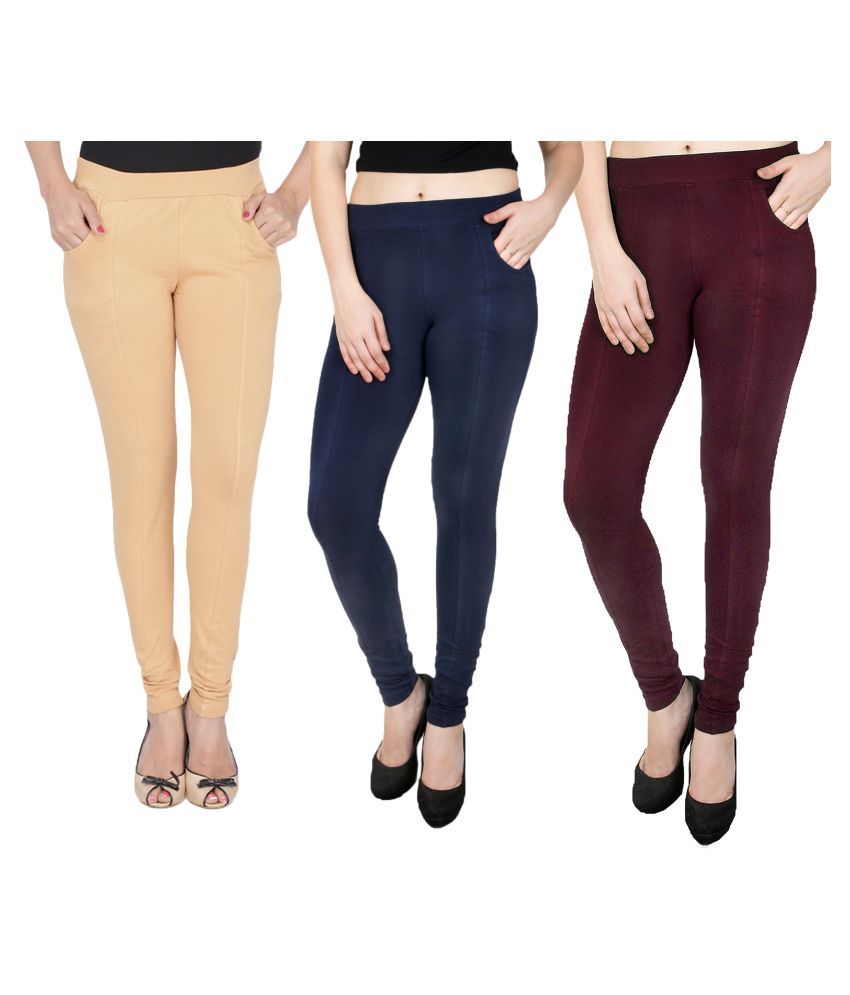 Buy Baremoda Cotton Lycra Jeggings 
