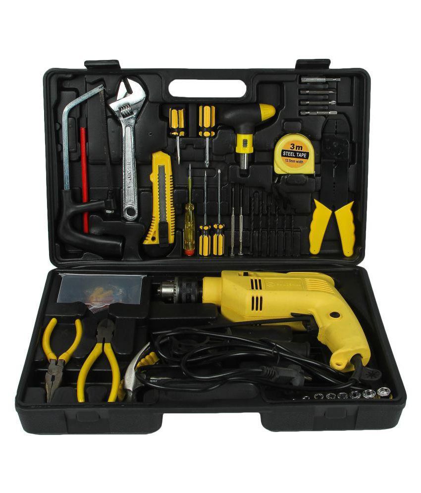 Buildskill 13mm 650W Drill Machine Kit with Reversible and Impact Function + 101 Accessories