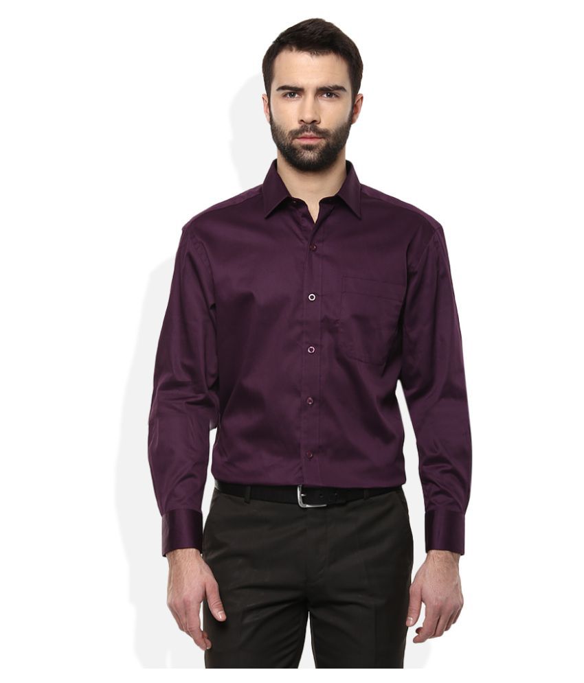 John Players Purple Formal Regular Fit Shirt - Buy John Players Purple ...