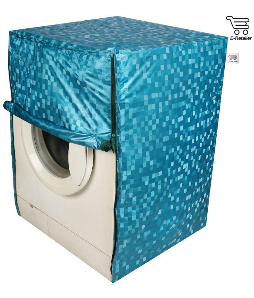     			E-Retailer Single PVC Green Square Design Front Loading 5KG To 8KG Washing Machine Covers