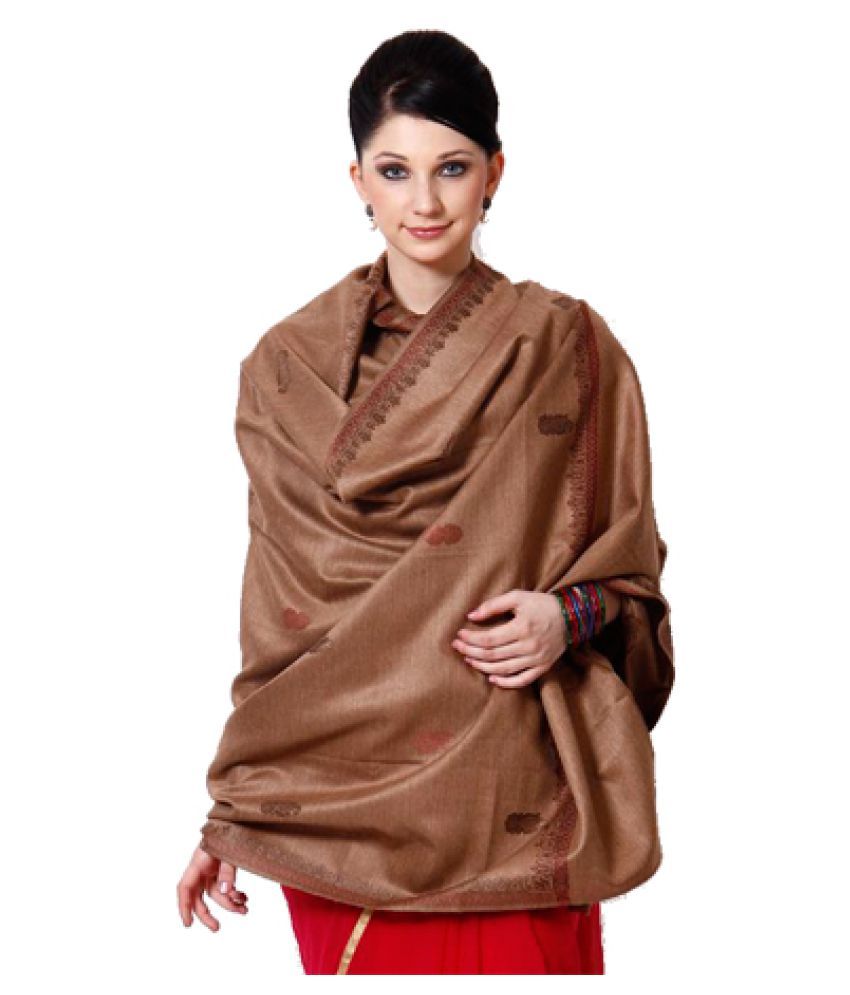 ShawleKashmir Brown Kashmiri Shawl Price in India Buy ShawleKashmir Brown Kashmiri Shawl