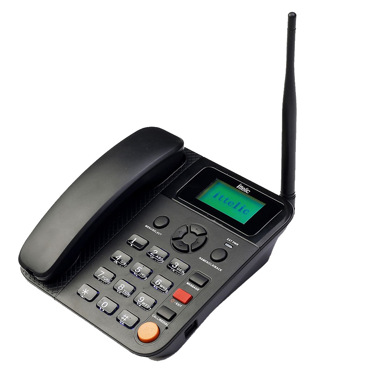     			ittelic APP5623 Wireless GSM Landline Phone ( Black ) Dual Sim With FM Radio and Long Battery Life