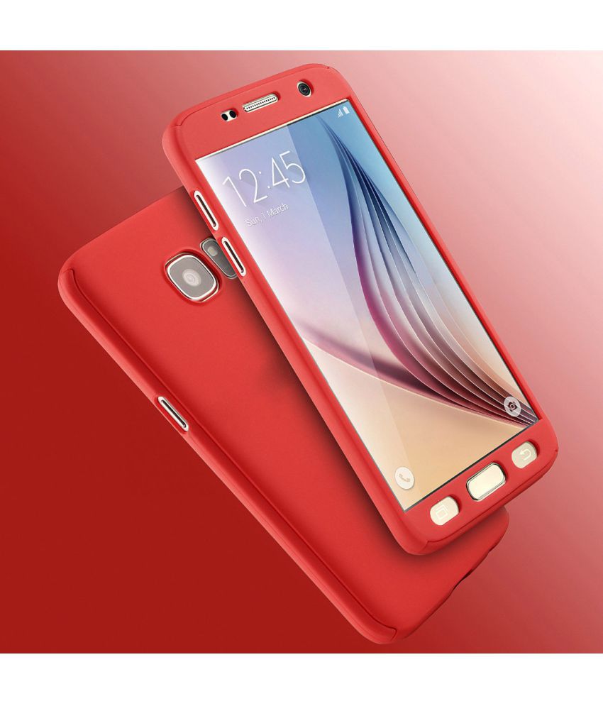 Samsung Galaxy J7 Prime Plain Cases Sami Red Plain Back Covers Online at Low Prices