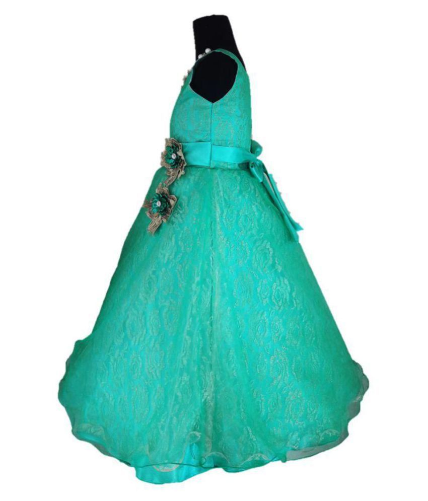 My Lil Princess Green Net Gown - Buy My Lil Princess Green Net Gown ...