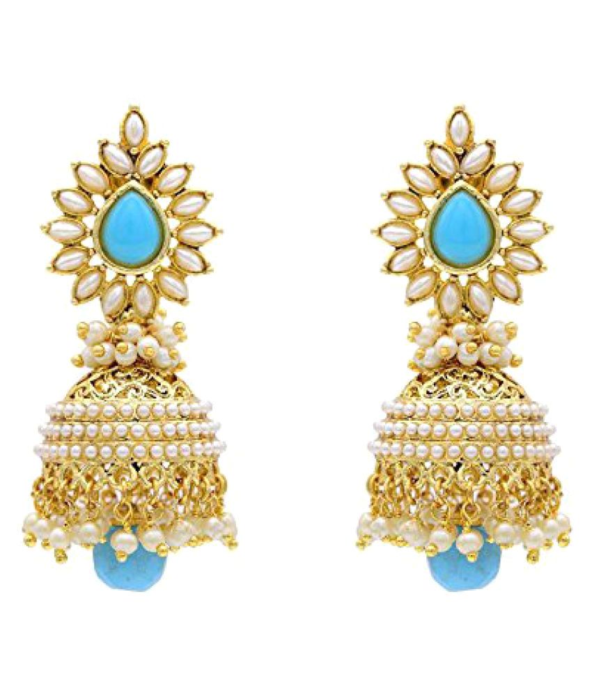     			YouBella Multicolour Alloy Jhumkis