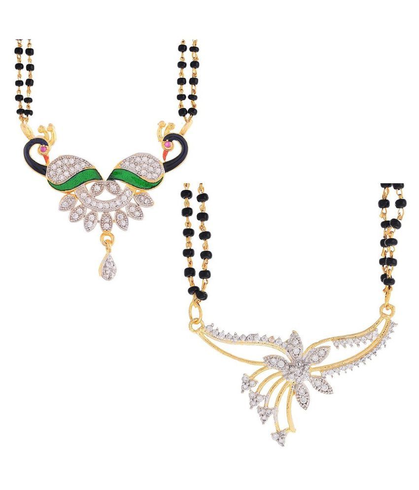     			YouBella Multicolour Mangalsutra Set - Pack of 2