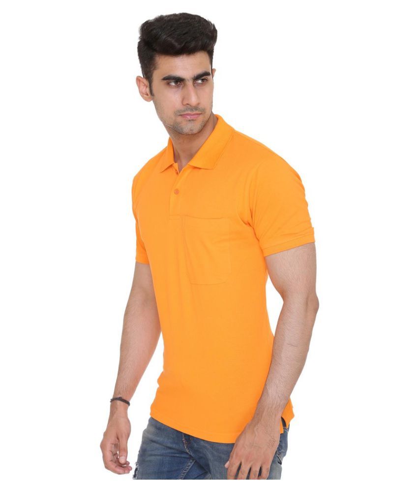 Colors & Blends Orange Regular Fit Polo T Shirt - Buy Colors & Blends ...