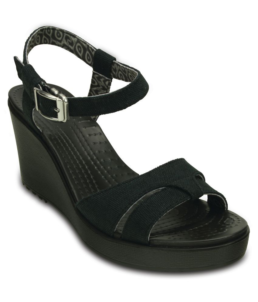 Crocs Black Heeled Slip-on & Pump Standard Fit Price in ...