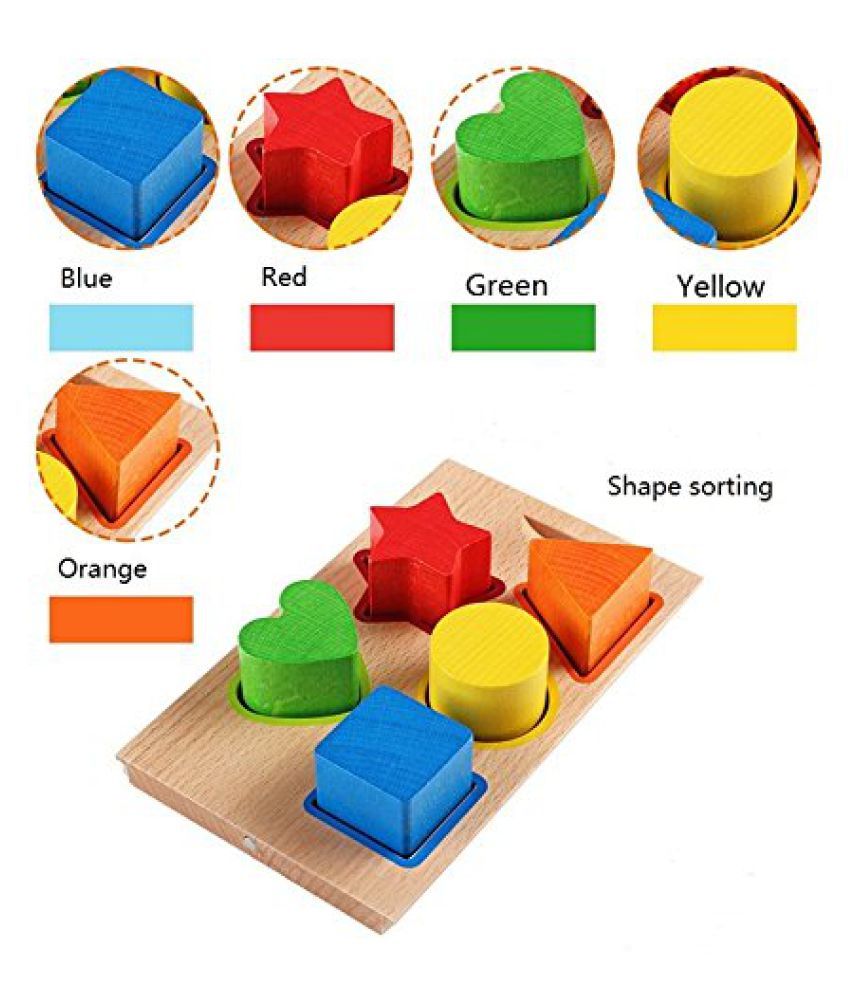 Vidatoy Multifunctional Shape Sorter Cognitive And Matching Wooden Car