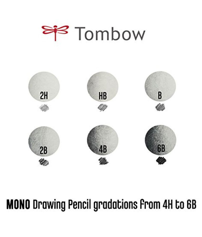 Tombow Mono Drawing Pencil Combo Pack With Zero Eraser Graphite