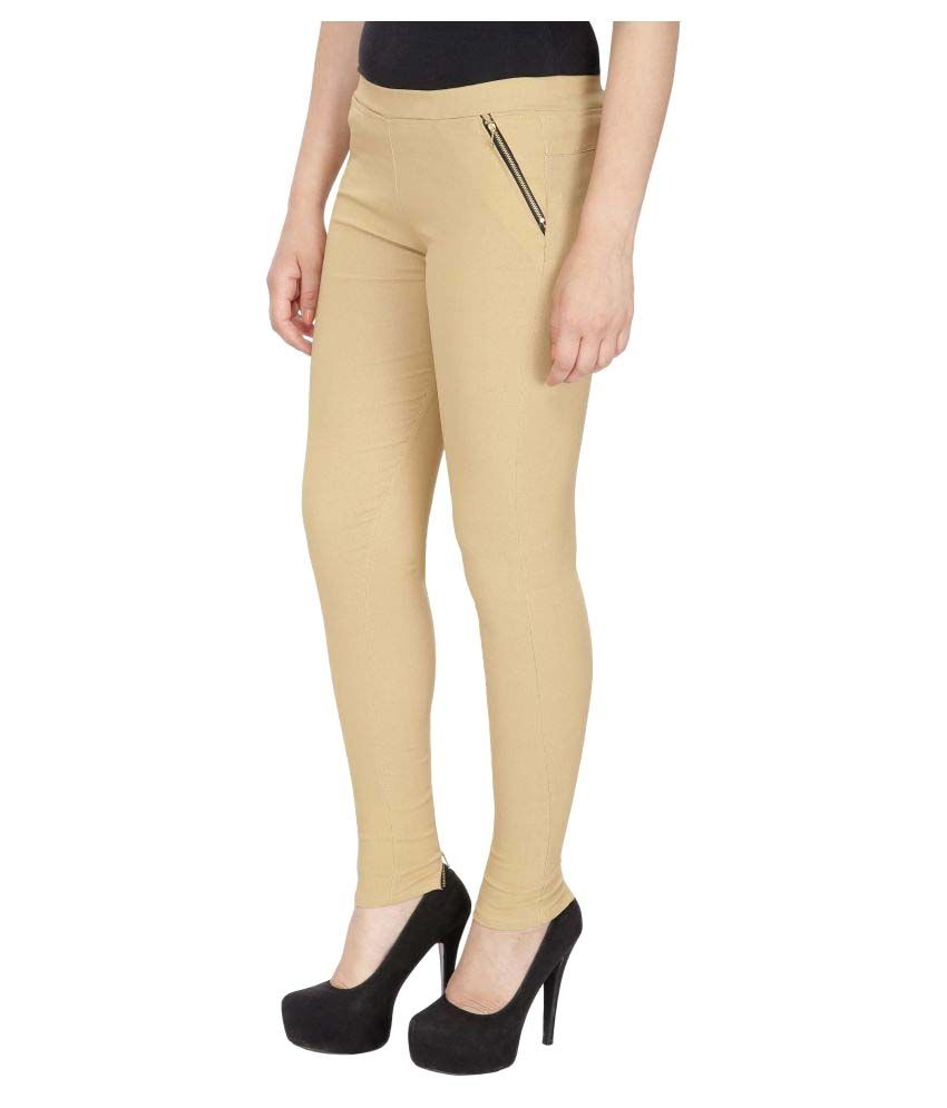 ladies brown jeggings